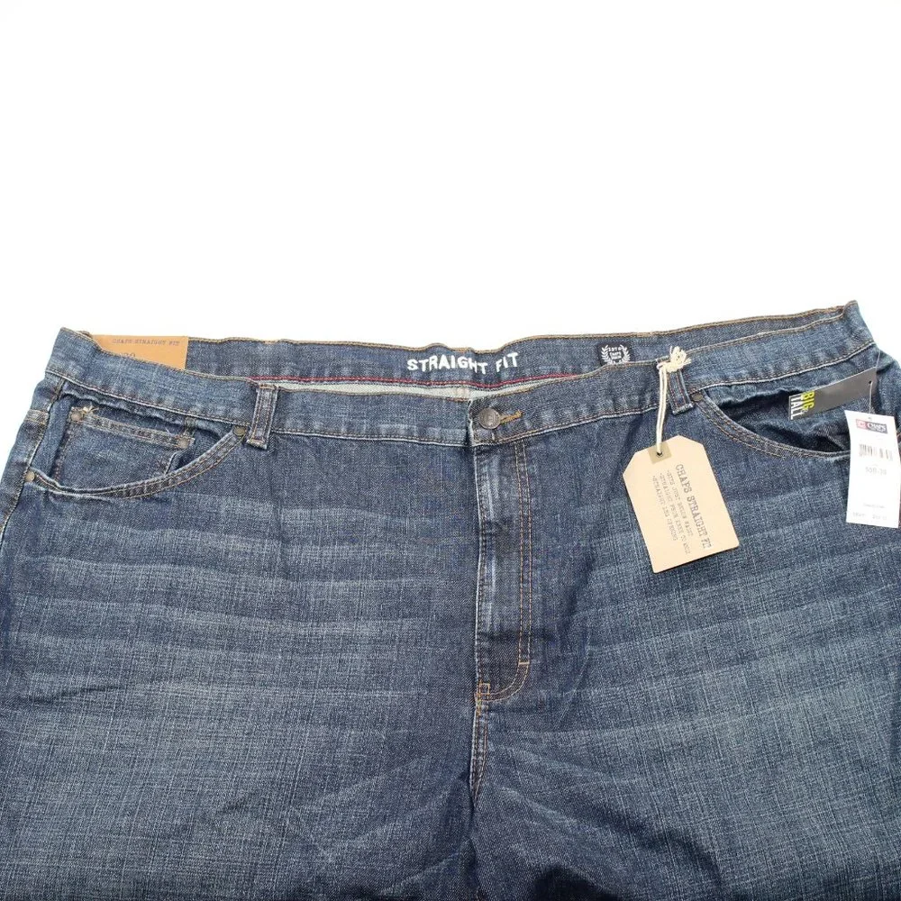 CHAPS Ralph Lauren Men's 50 X 30 Straight Fit Blue Jeans Denim Medium Wash - Picture 6 of 16